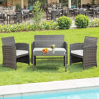 SUNLEI Patio Furniture Set 4 Piece Outdoor Furniture Set, PE Rattan Wicker - Image 8
