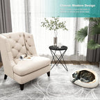 HLR Modern Round Side Table Set of 2, End Table - Image 7