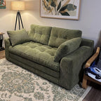 Homkdom Convertible Loveseat Sleeper, Space-Saving Folding Sofa Bed - Image 2