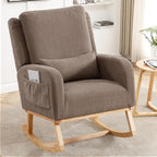 HCHAIRH Rocking Chair Nursery, Teddy Nursing Rocking Chairs, Upholstered by HCHAIRH