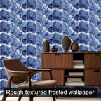 HOMETITUTE Blue Marble Wallpaper Peel and Stick Ocean Wave Pattern 118.1x17.7 - Image 3