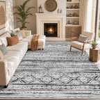 cotiled Boho 12x15 Area Rug for Living Room: Large Moroccan Washable Rug | - Image 7
