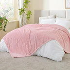 BEDELITE Pink Queen Blanket for Bed, Soft Cozy Gifts for Women, 90 * 90 | 3D by BEDELITE