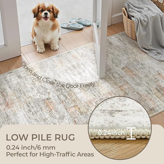 2x3 Rug Non Slip, Small Washable Entryway Rug, Runner - Image 6