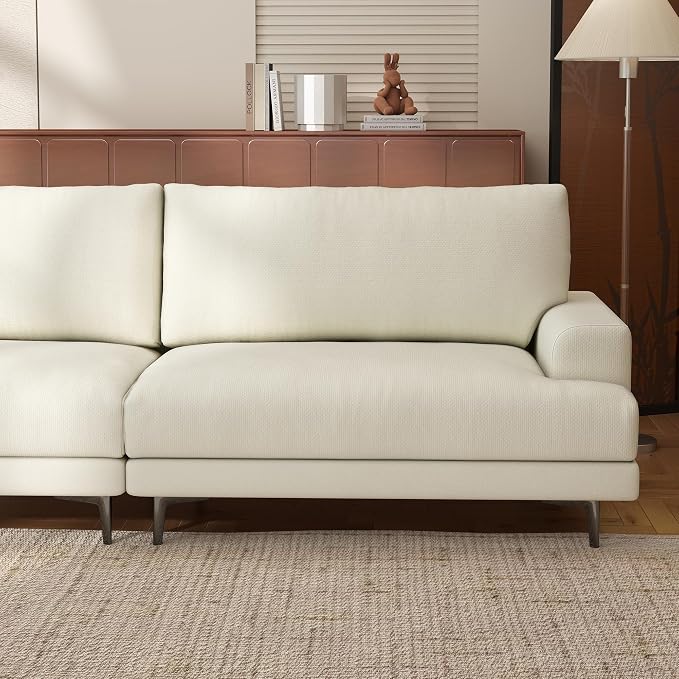 Modern Upholstered Sofa Couch, 86.61” Wide Mid-Century Fabric Sofa - Image 6