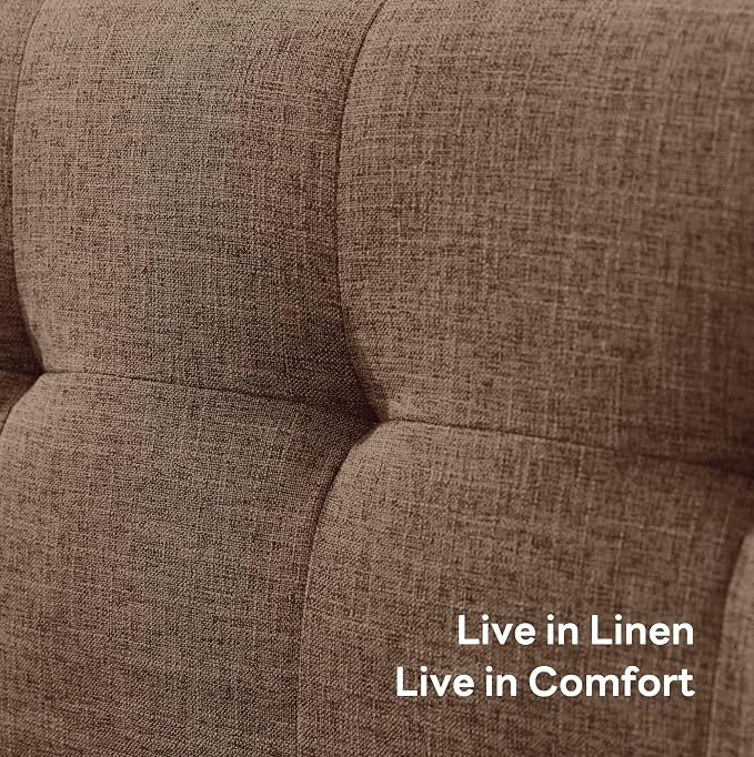 Tbfit 65" W Loveseat Sofa, Mid Century Modern Decor Love Seat Couches - Image 6