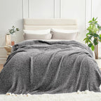 Snuggle Sac Queen Size Bedding Blanket Black, Super Soft Warm Cozy Bed Blankets by SnuggleSac