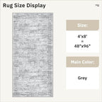 Soalmost Washable Hallway Runner Rug 4x8 Kitchen Entry Rugs Non-Slip, Foldable - Image 5