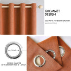 MIULEE 100% Blackout Linen Curtains - Image 4