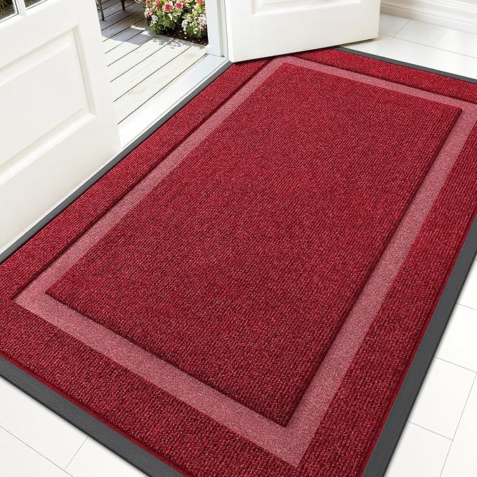 OLANLY Front Door Mat Outside 59x30, All-Season Heavy-Duty Rubber Doormat | by OLANLY