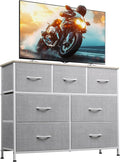 WLIVE 7 Drawer Dresser TV Stand, Entertainment Center, Media Console Table by WLIVE