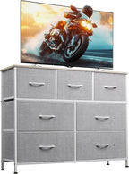 WLIVE 7 Drawer Dresser TV Stand, Entertainment Center, Media Console Table by WLIVE