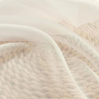 Chyhomenyc Cream Sheer Curtains 45 Inch Long 2 Panels, Short Voile Sheer Drapes - Image 6