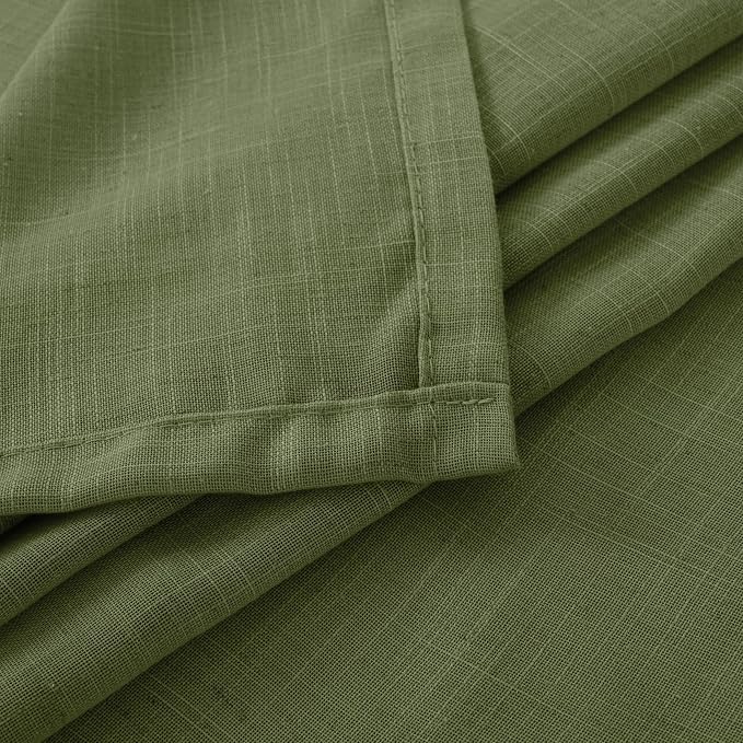 BGment Olive Green Linen Curtains 36 Inches Long - Image 9