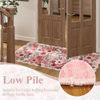 DUKINO 2x7 Runner Rug for Hallway, Floral Washable Rug for Kitchen, Stain - Image 8