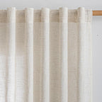 MYSKY HOME Kitchen Window Curtains Half Sheer Drapes 45 Inches Long, Boho by MYSKYHOME