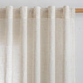 MYSKY HOME Linen Curtains for Living Room, Natural Semi Sheer Curtains & Drapes by MYSKYHOME