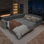 118" L-Shaped Sleeper Couch Bed - Image 7