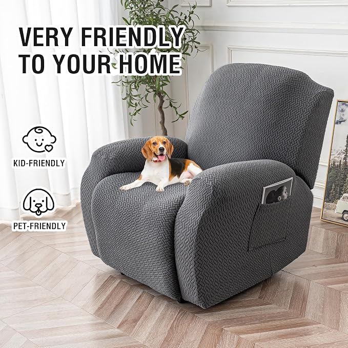 Genina Recliner Chair Cover, Stretch Reclining Chair Covers, Recliner Sofa - Image 3