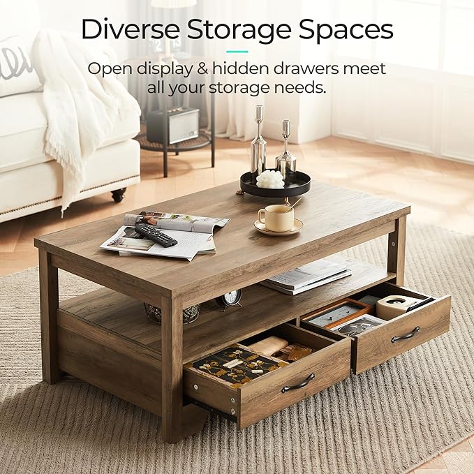 LINSY HOME Farmhouse Coffee Table - Image 4