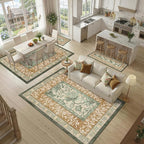 GarveeHome Terracotta Olive Sage Green Area Rugs 9x12 Living Room, Botanical - Image 9