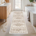 Boho Long Bathroom Runner Rug 24 x 72 Washable Non Slip by HazoHaus