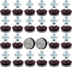 HUAYY 24 Pack Adjustable Furniture Leveling Feet, 1/4-20 Threaded Stem by HUAYY