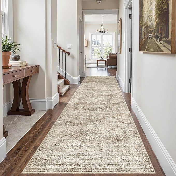 Soalmost Washable Kitchen Runner Rug 3x8 Hallway Entry Rugs Non-Slip, Foldable - Image 4
