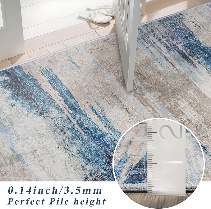 Abstract 3x10 Runner Rug Hallway - Image 8