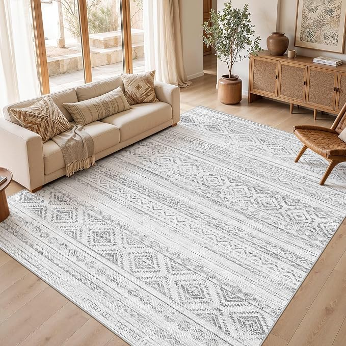 cotiled Boho 7x9 Area Rug for Living Room: Large Moroccan Washable Rug | Solve by COTILED