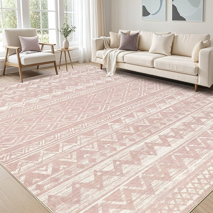 cotiled Boho 8x10 Area Rugs for Living Room: Large Moroccan Washable Rug | by COTILED