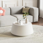 Modern Marble Nesting Coffee Table Set of 2, 26.77" Cup Shaped Coffee and End - Image 5