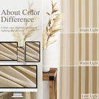 Tan Semi Sheer Curtains 72 Inches Long - Image 3
