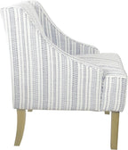 HomePop Swoop Arm Accent Chair, Ivory Stripe - Image 6