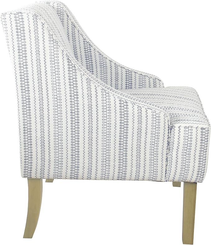 HomePop Swoop Arm Accent Chair, Ivory Stripe - Image 6