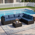 CHABATREE 7pcs Outdoor Patio Furniture Sets, Rattan Conversation Sectional Set by Unknown