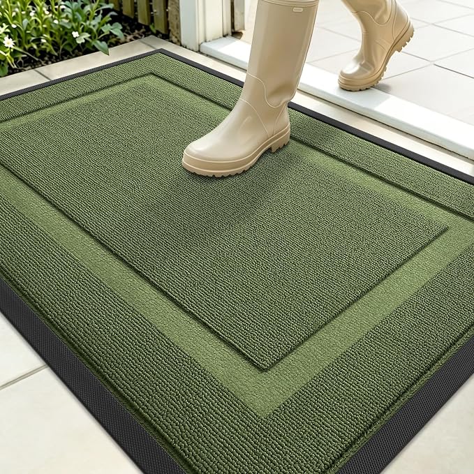 OLANLY Front Door Mat Outside 35x23, All-Season Heavy-Duty Rubber Doormat | by OLANLY