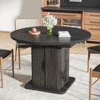 Extendable Black Round Dining Table - Image 8