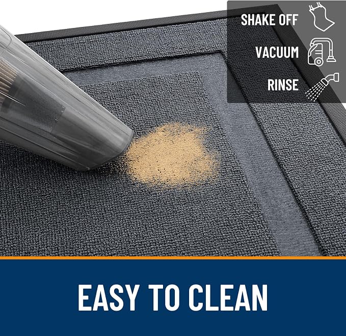 OLANLY Front Door Mat Outside 59x34, All-Season Heavy-Duty Rubber Doormat | - Image 5