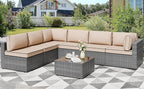 Shintenchi 7 Pieces Outdoor Patio Furniture Sets, Patio Sectional Sofa Couch by Shintenchi%7CFurnitureMadeforRealLife