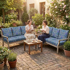 12Pcs Patio Cushion Covers Stretch Outdoor Furniture Protector Slipcovers | - Image 2