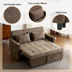 3 in 1 Convertible Sleeper Sofa Bed, 56.9" Small Pull Out Couch Bed - Image 8