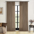 86 Inch Pinch Pleat Linen Memory Training Curtains Dutch Cocoa 2 Panels | Light by Twodrapes