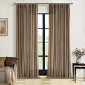 Linen Pleat Semi Sheer Dutch Cocoa Memory Training Curtains 100 Inches Long | by Twodrapes