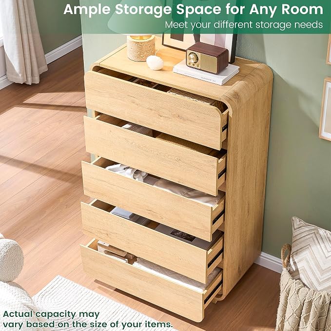 Standifurno 5 Drawer Dresser, Modern Dresser - Image 4