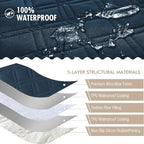 Genina Waterproof Couch Cover, Washable Anti-Slip 67 inch Sofa Covers - Image 5