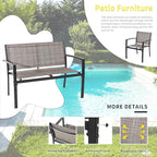Shintenchi 4 Pieces Patio Furniture Set All Weather Textile Fabric Outdoor - Image 3