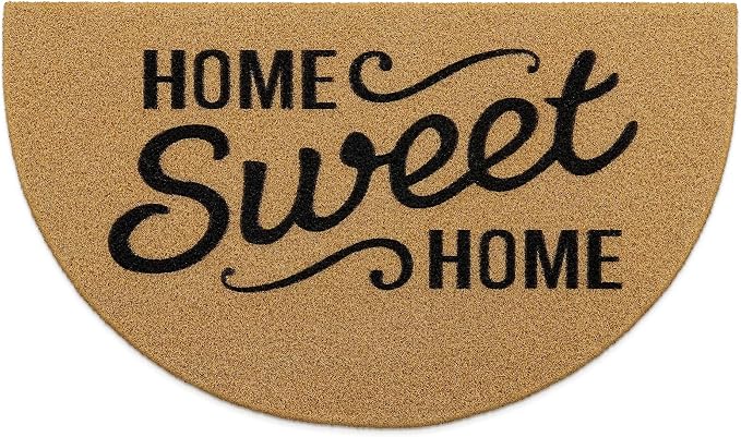 OLANLY Half Circle Front Door Mat, Low Profile Doormat, Stain and Fade Resistant by OLANLY