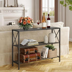 Hoctieon Industrial Console Table, 3 Tier Entryway Table, Hallway Table - Image 3
