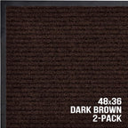 Front Door Mat, Indoor Outdoor Welcome Entryway Doormat, 48x36 Dark Brown | - Image 7
